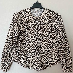HM Leopard Ruffle Top